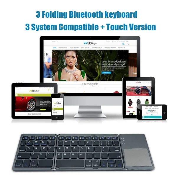 ⁦מקלדת מתקפלת Bluetooth⁩ – תמונה ⁦3⁩
