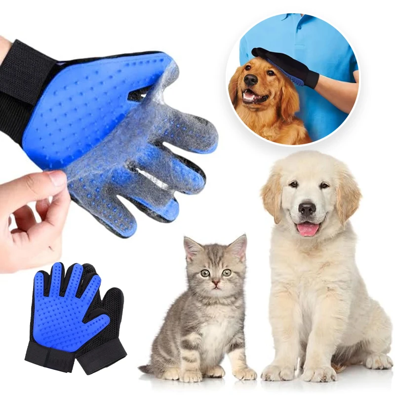 כפפת טיפוח לחיות מחמד, כפפת הברשה לכלבים, כפפה לחתולים, כפפת הסרת שיער, כפפת עיסוי לחיות, כפפת טיפוח עמידה במים, מסרק לכלבים, מסרק לחתולים, הסרת שיער נשירה, מוצרי טיפוח לכלבים וחתולים, Waterproof Pet Grooming Glove, TPR Pet Glove