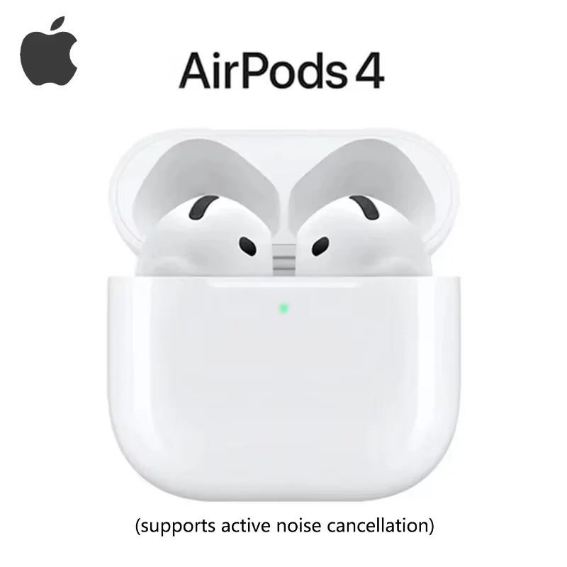 אוזניות Apple AirPods 4 עם ביטול רעש פעיל (ANC), מצב שקיפות ושמע איכותי. טעינה אלחוטית ונוחות מקסימלית. משלוח חינם והחזרות חינם באתר World Gadgeta.