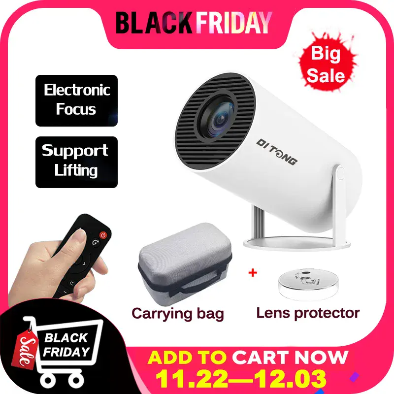 מקרן נייד מתחבר לכל המכשירים עם שלט